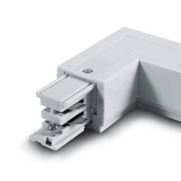 ONE Light Square Track Accessories - angle droit - gauche - système de rail triphasé - 16A - blanc
