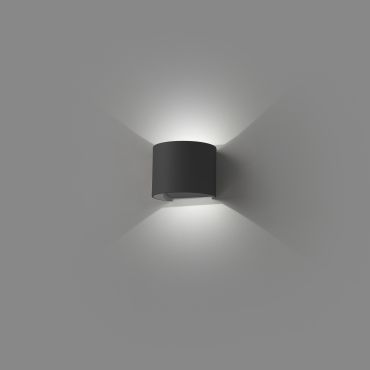 Faro Sunset - applique murale - 14 x 11 x 11,1 cm - 6W LED inclus - IP54 - gris foncé