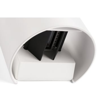 Faro Sunset - applique murale - 14 x 11 x 11,1 cm - 6W LED inclus - IP54 - blanc givré
