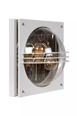 Lucide Privas - Applique d'extérieur - 30,3 x 15,3 x 30,3 cm - IP44 - blanc