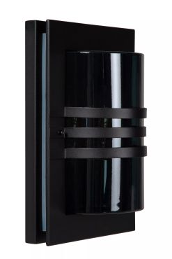 Lucide Privas - applique murale extérieure - 22 x 12,7 x 33 cm - IP44 - noir