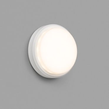 Faro Tom - applique murale - Ø 19 x 6 cm - 7W LED inclus - IP65 - blanc mat