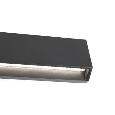 Faro Must - applique murale - 21,7 x 3,5 x 8 cm - 4W LED inclus - IP65 - gris foncé