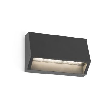 Faro Must - applique murale - 9,6 x 3 x 6 cm - 2W LED inclus - IP65 - gris foncé