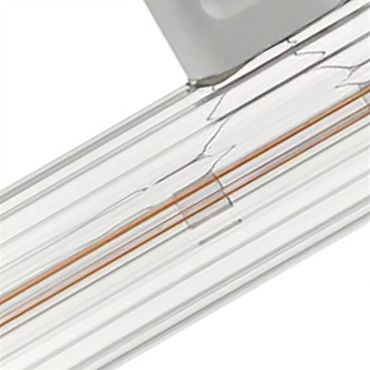 Daylight Italia Lampe LED - Linea Righe - Ø 3 x 30 cm - S14d - 6W dimmable - 2700K - transparent