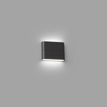 Faro Aday - applique murale - 11,3 x 2,2 x 9 cm - 6W LED inclus - IP54 - gris foncé