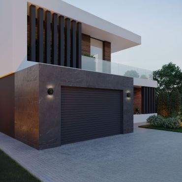Nova Luce Passo - applique murale extérieure - Ø 12 x 4 cm - 4W LED inclus - IP65 - noir sablé