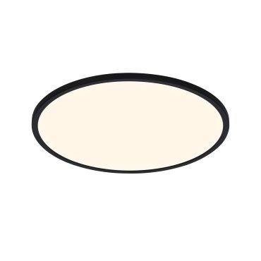 Nordlux Oja - plafonnier - Ø 42,4 x 2,3 cm - 19W LED inclus (3000K-4000K) - IP54 - noir