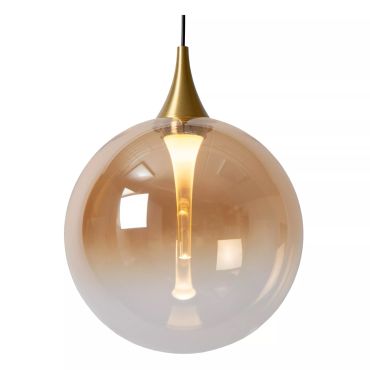 Lucide Gisela - lampe suspendue - Ø 16 x 150 cm - 5W LED inclus - ambre