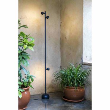 Faro Brot - lampe de jardin - Ø 16 x 180 cm - 10W LED inclus - IP65 - noir