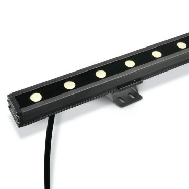 ONE Light LED Wall Washers - spot - 50 x 6 x 3,1 cm - 12 x 1W LED dimmable inclus - IP66 - gris - couleur de lumière blanc chaud