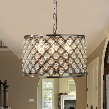 Searchlight Marquise - lampe suspendue - Ø 38 x 100 cm - cuivre antique