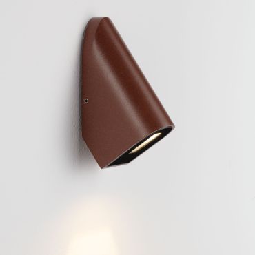 Nova Luce Soren - applique murale extérieure - 4 x 9,7 x 5,8 cm - 3W LED inclus - IP65 - corten