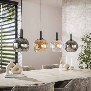 Vico Sfera - lampe suspendue - 120 x 9 x 150 cm - noir anthracite