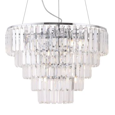 Maxlight Monaco - lampe suspendue - Ø 60 x 150 cm - chrome