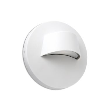 Faro Brow - applique murale - Ø 12 x 7 cm - 3W LED inclus - IP44 - blanc mat