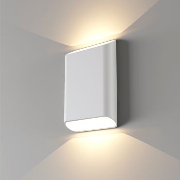 Artdelight Diaz - applique murale - 4 x 14,5 x 20 cm - 2 x 6W LED inclus - IP65 - blanc