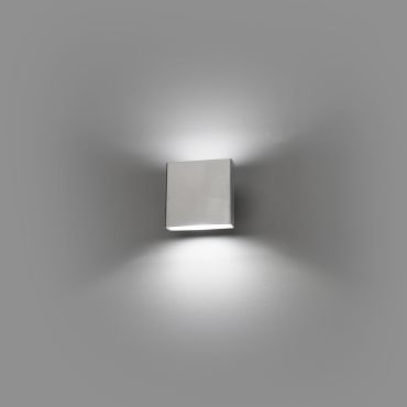 Faro Kaula - applique murale - 10 x 5,2 x 10 cm - 9W LED inclus - IP44 - acier inoxydable satiné