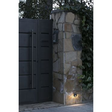 Faro Uve - applique encastrée - Ø 9 x 5 cm - 2W LED inclus - IP44 - gris foncé