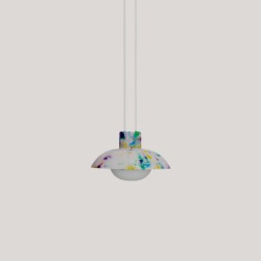 New Garden Syros - lampe suspendue à batterie rechargeable avec télécommande - Ø 20 x 9,5 cm - 9W dimmable LED inclus - IP54 - multicolore