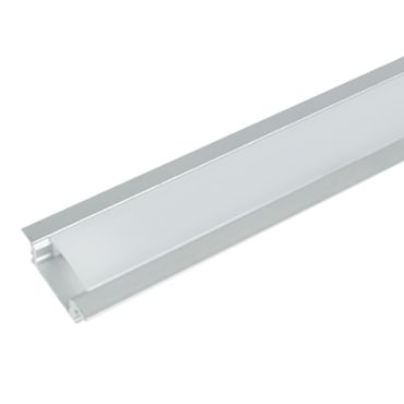 Elmark Elm718/2 - profilé aluminium pour bande LED avec couvercle en PVC mat - encastré - longueur 1 mètre