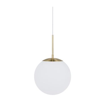 Nordlux Grant - lampe suspendue - Ø 25 x 240 cm - laiton et blanc opale