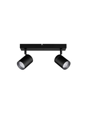 Nova Luce Alma - spot en saillie 2L - 37 x 13 x 12 cm - IP44 - noir sablé