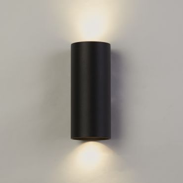 Searchlight Round - applique murale - Ø 6,5 x 15,4 cm - noir