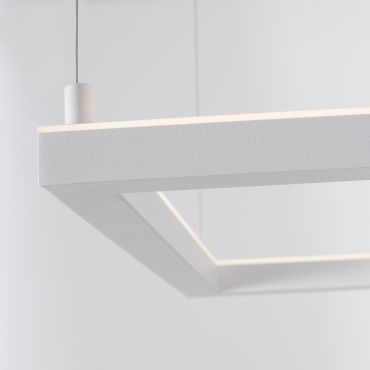 Nova Luce Eterna - lampe suspendue - 50 x 50 x 120 cm - 30W LED dimmable inclus - blanc sable