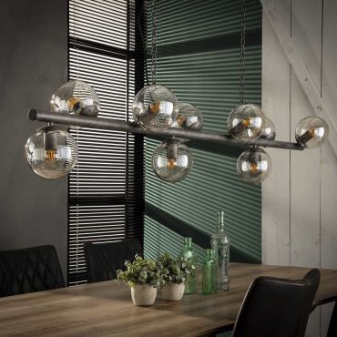 Vico Tower - lampe suspendue - 165 x 32 x 150 cm - vieil argent