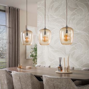 Vico Python - lampe suspendue - 110 x 8 x 150 cm - amber