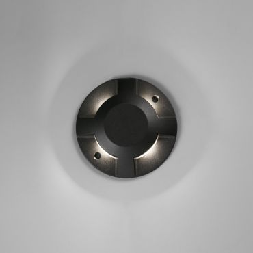Faro Loth all sides - applique murale - Ø 20 x 4,2 cm - 12W LED inclus - IP67 - noir mat
