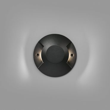 Faro Loth - applique murale - Ø 20 x 4,2 cm - 12W LED inclus - IP67 - noir mat