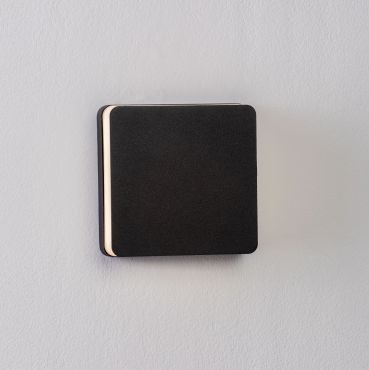 Nova Luce Oono - applique murale extérieure - 13,5 x 13,5 x 5 cm - 11W LED inclus - IP65 - anthracite foncé