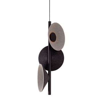Maxlight Puro - lampe suspendue - 51 x 19 x 220 cm - 4 x 2W LED inclus - gris et noir
