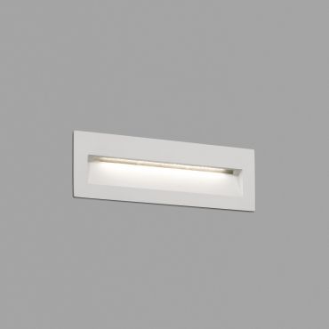 Faro Nat - applique encastrée - 22,5 x 7,3 x 7,5 cm - 8W LED inclus - IP65 - blanc givré