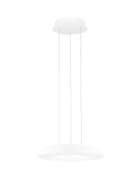 Nova Luce Epos - lampe suspendue - Ø 40 x 145 cm - 24W dimmable LED inclus - blanc sablé
