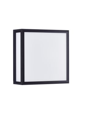 Nova Luce Astral - applique murale et plafonnier extérieur - 22 x 22 x 8,7 cm - 16W LED inclus - IP65 - anthracite foncé