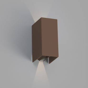 Faro Blind - applique murale - 7,4 x 10,5 x 16,5 cm - 6W LED inclus - IP65 - brun