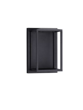 Nova Luce Prive - applique murale extérieure - 17 x 25 x 17 cm - 17W LED inclus - IP65 - noir sablé