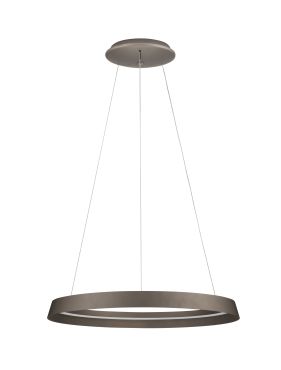 Nova Luce Ormi - lampe suspendue - Ø 60 x 150 cm - 52W dimmable LED inclus - brun champagne