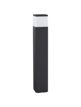 Nova Luce Ferron - lampe de jardin - 13 x 80 x 13 cm - IP65 - gris foncé