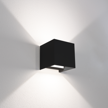 Century Italia Up &amp; Down - applique murale - 10 x 10 x 10 cm - 10W LED inclus - couleur de lumière réglable - IP65 - noir