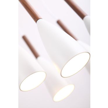 Maxlight Soft - lampe suspendue - Ø 50 x 120 cm - blanc et brun