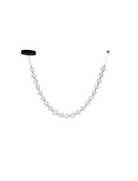 Nova Luce Ifos - lampe suspendue - 10 x 280 cm - 91W dimmable LED inclus - noir sablé et métal chromé