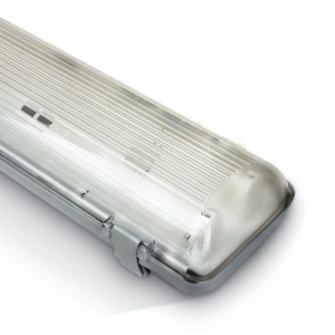 ONE Light Range Pour tubes LED T8 - 65.5 x 11 x 8 cm - IP65 - gris