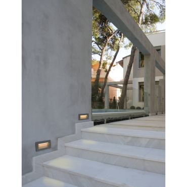 Faro Sedna - applique encastrée - 14 x 7,2 x 7 cm - 3W LED inclus - IP65 - gris foncé