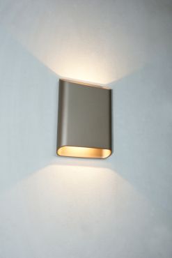 Artdelight Diaz – applique murale – 4 x 14,5 x 20 cm – 2 x 6W LED inclus – IP65 – champagne