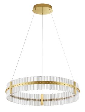 Nova Luce Kezo - lampe suspendue - Ø 78 x 130 cm - 56W dimmable LED inclus - or