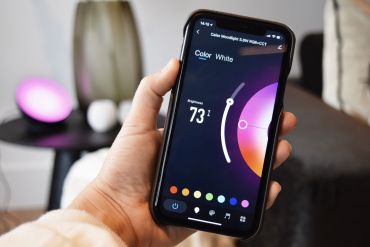Calex Smart Moodlight - fonction de variation et couleur de lumière réglable via application - Ø 17,5 x 9,2 cm - LED 5W incluse - noir